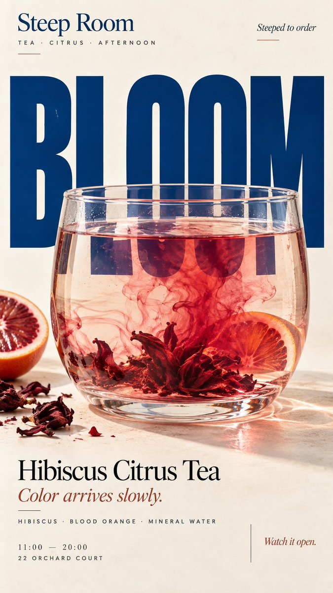 Food-Warped Editorial Poster With Typography — AI result, variation 4 of 4