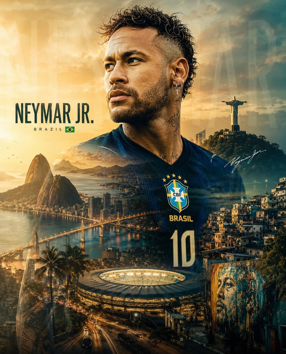 Football Star Double-Exposure Poster With City Skyline — AI result, variation 2 of 2