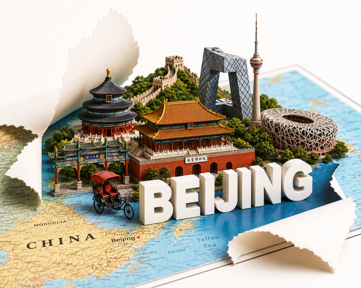 Four World Cities Pop-Up Travel Poster — AI result, variation 3 of 4