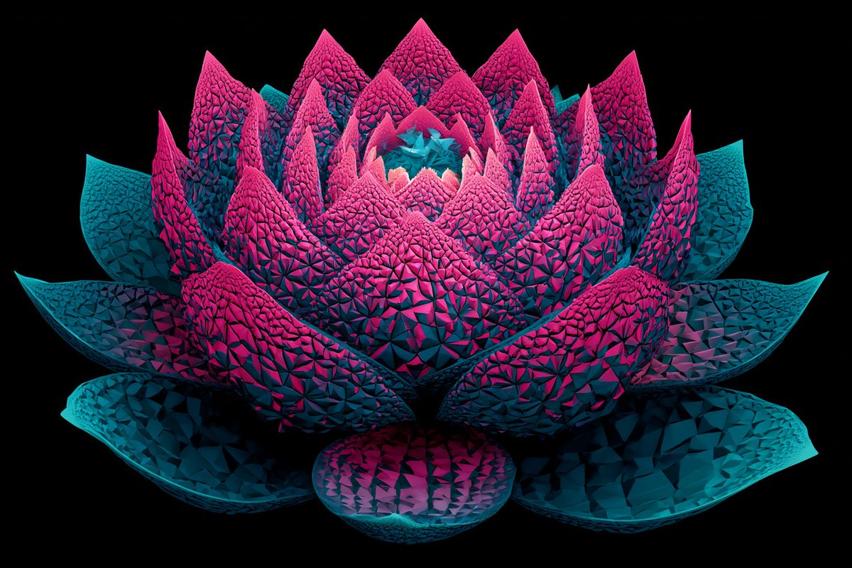 Fractal Triangle Pattern Art Prompt — AI result, variation 2 of 4