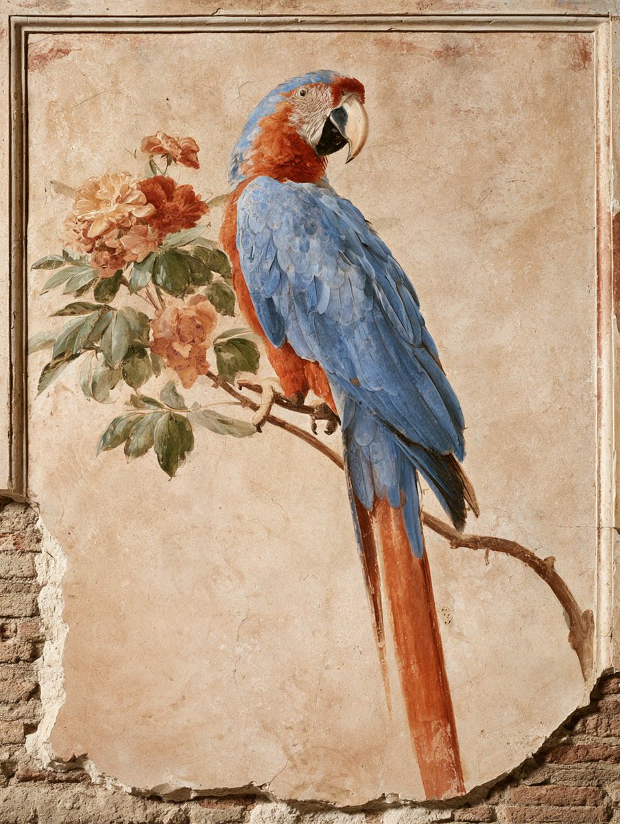 Fresco Secco Painting on Crumbling Plaster — AI result, variation 4 of 4