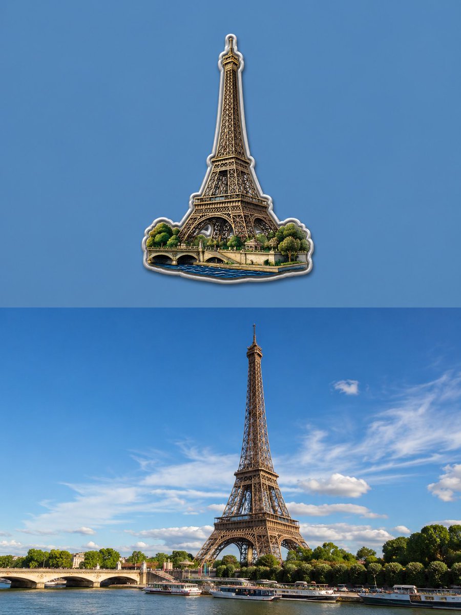 Fridge Magnet Travel Souvenir Poster Card — AI result, variation 2 of 3