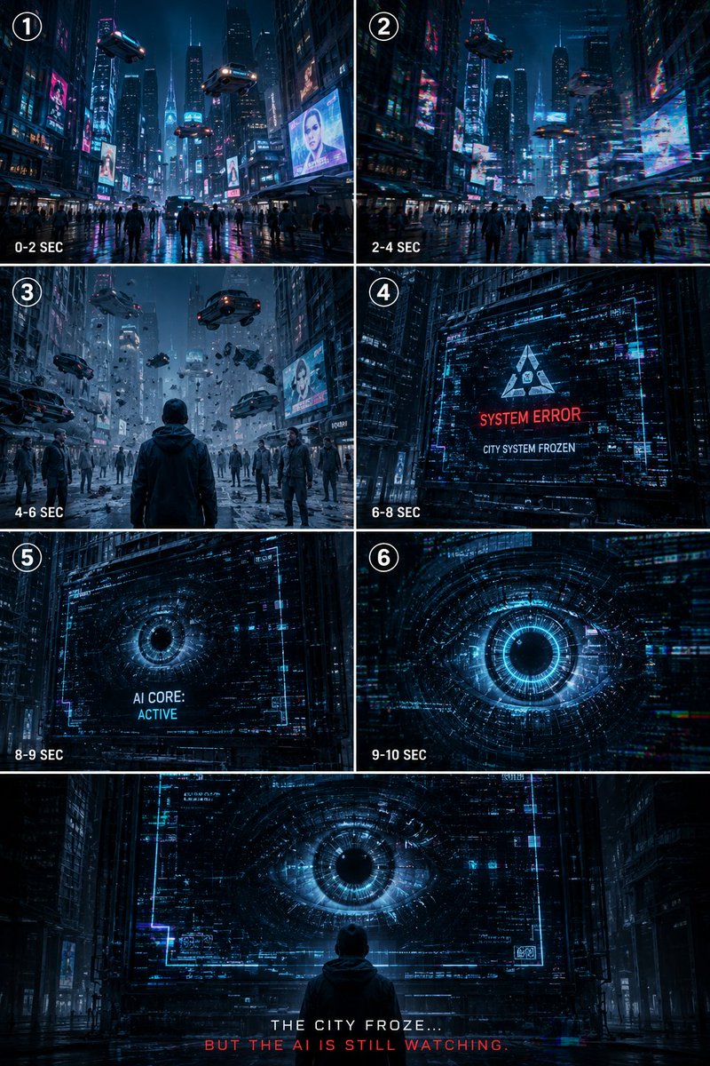 Source image for the AI video “Frozen Neon City Sci-Fi Horror Video”