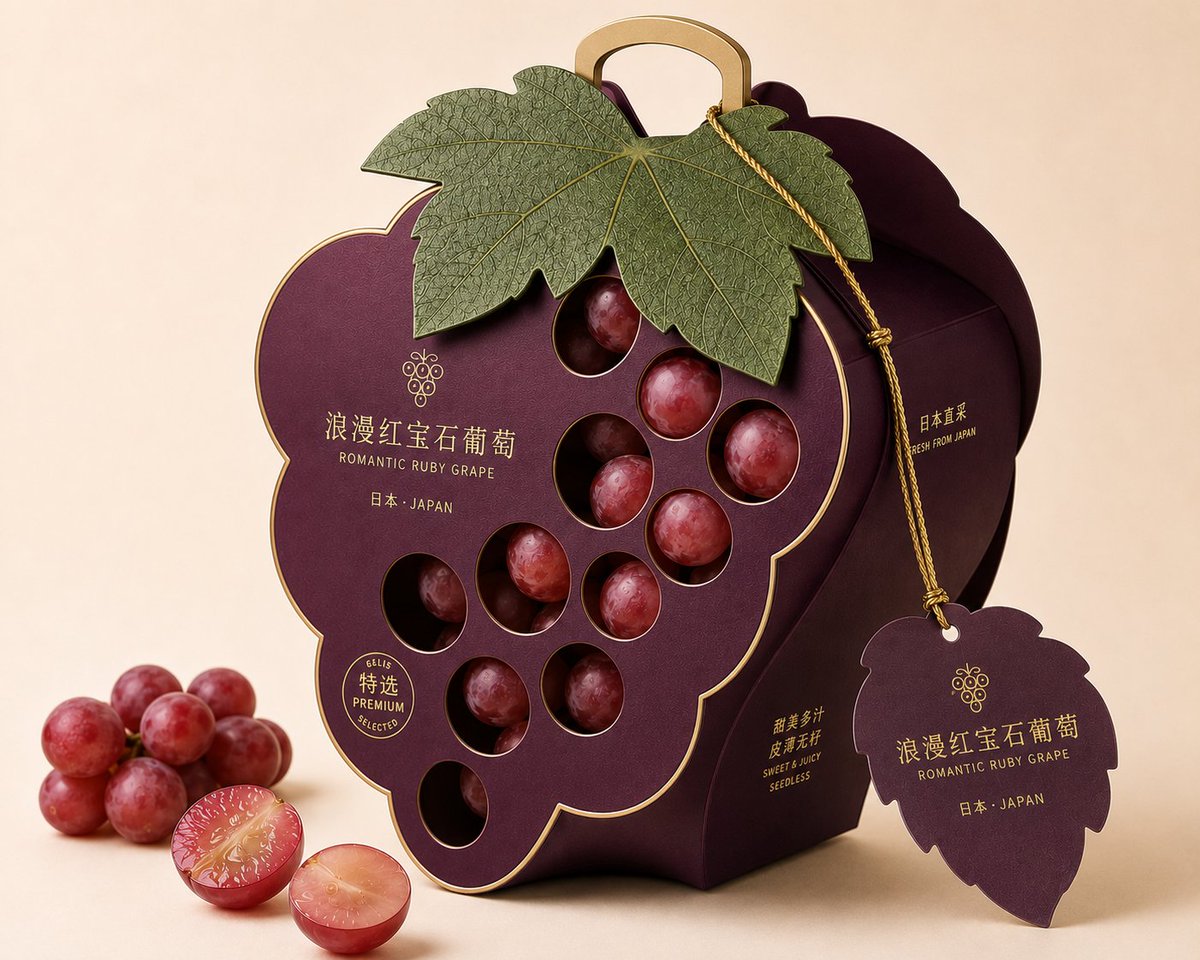 Fruit-Shaped Eco Paper Packaging Concept — AI result, variation 2 of 4