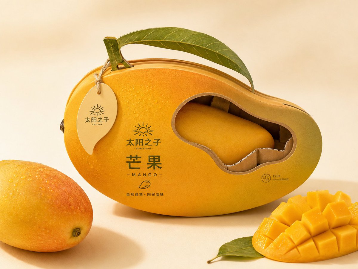 Fruit-Shaped Eco Paper Packaging Concept — AI result, variation 3 of 4