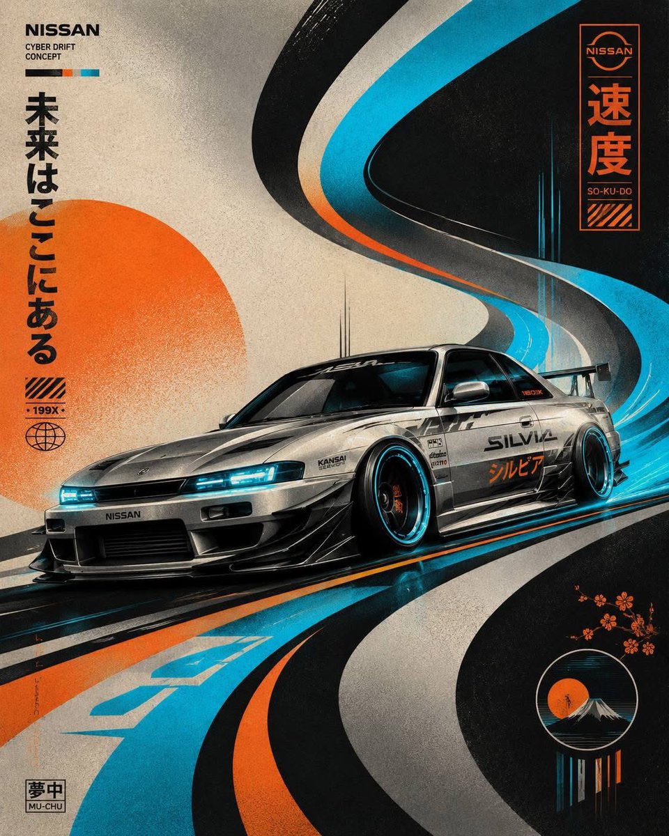 Futurist Retro Concept Car Screenprint Poster — AI result, variation 3 of 4
