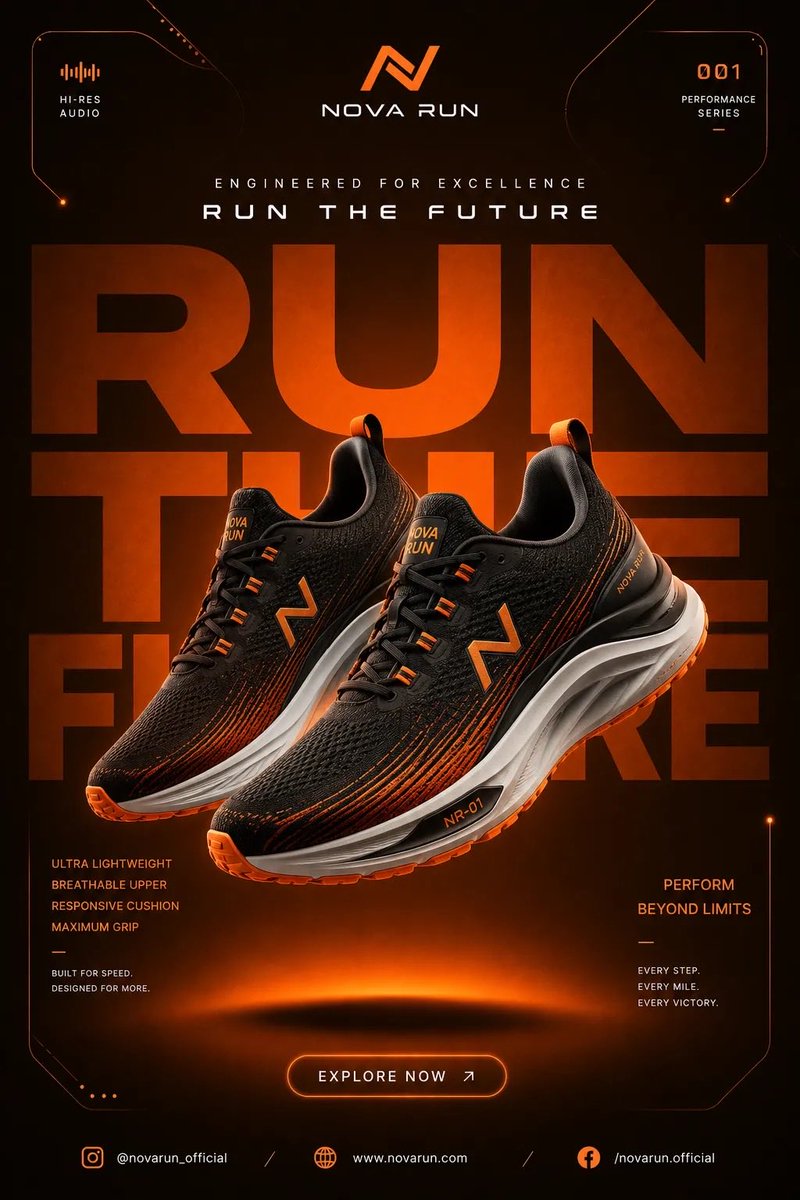 Futuristic Tech Product Ad Poster in 3D — AI result, variation 3 of 4