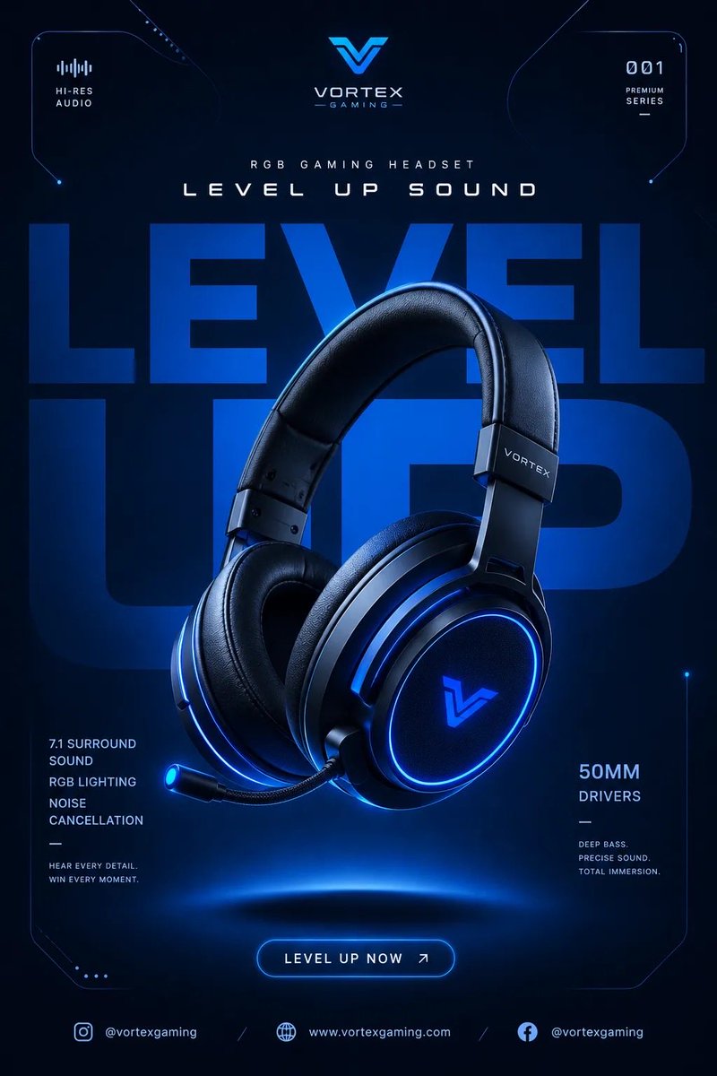 Futuristic Tech Product Ad Poster in 3D — AI result, variation 4 of 4