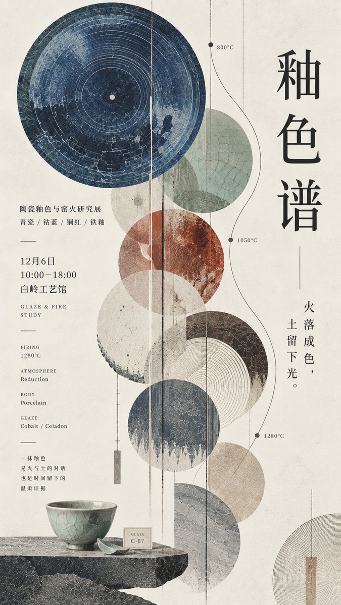 Geometric Editorial Poster Prompt for Vertical Layouts — AI result, variation 3 of 4