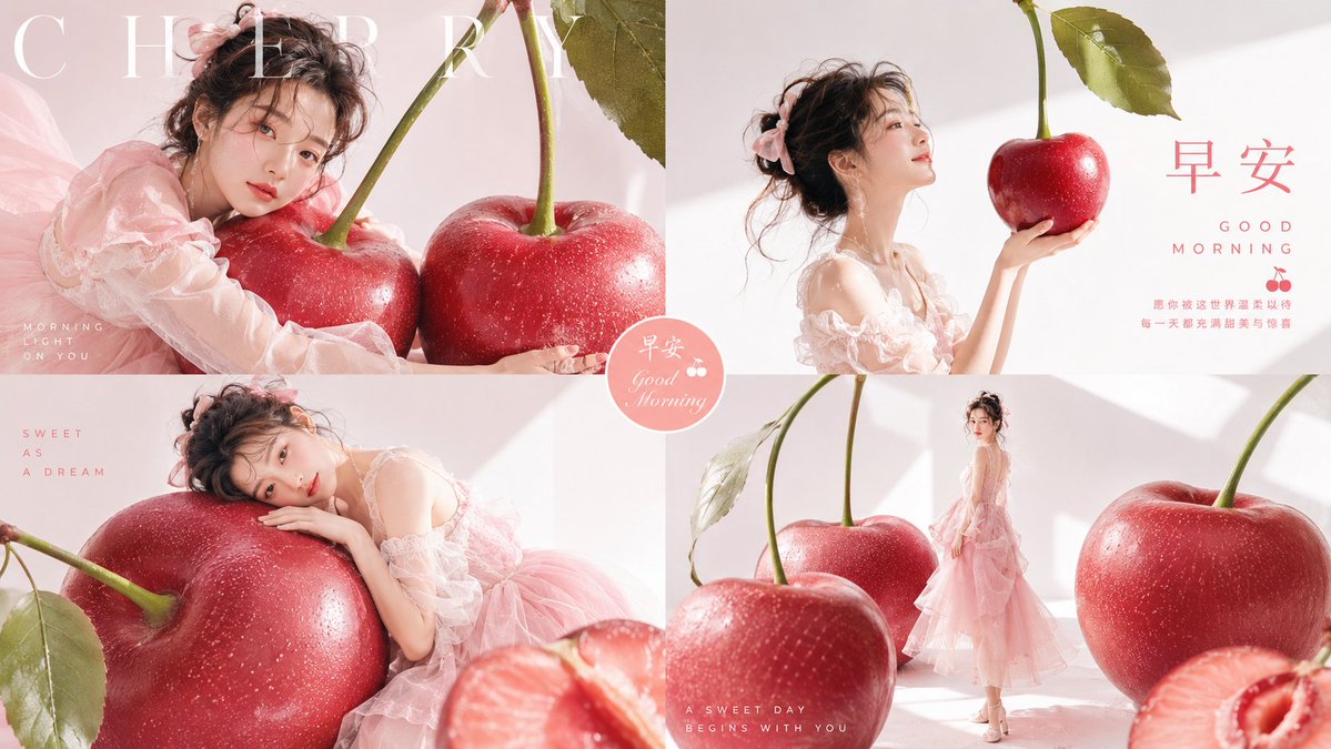 Giant Blueberry Fashion Collage in High-Key Studio — AI result, variation 3 of 4