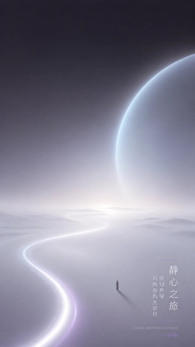 Glowing Path Poster with Vast Negative Space — AI result, variation 2 of 4
