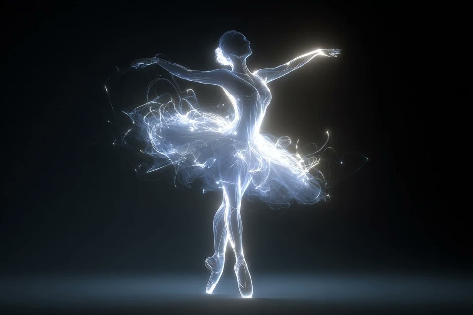 Glowing White Light Spirit Figure Portrait — AI result, variation 3 of 4