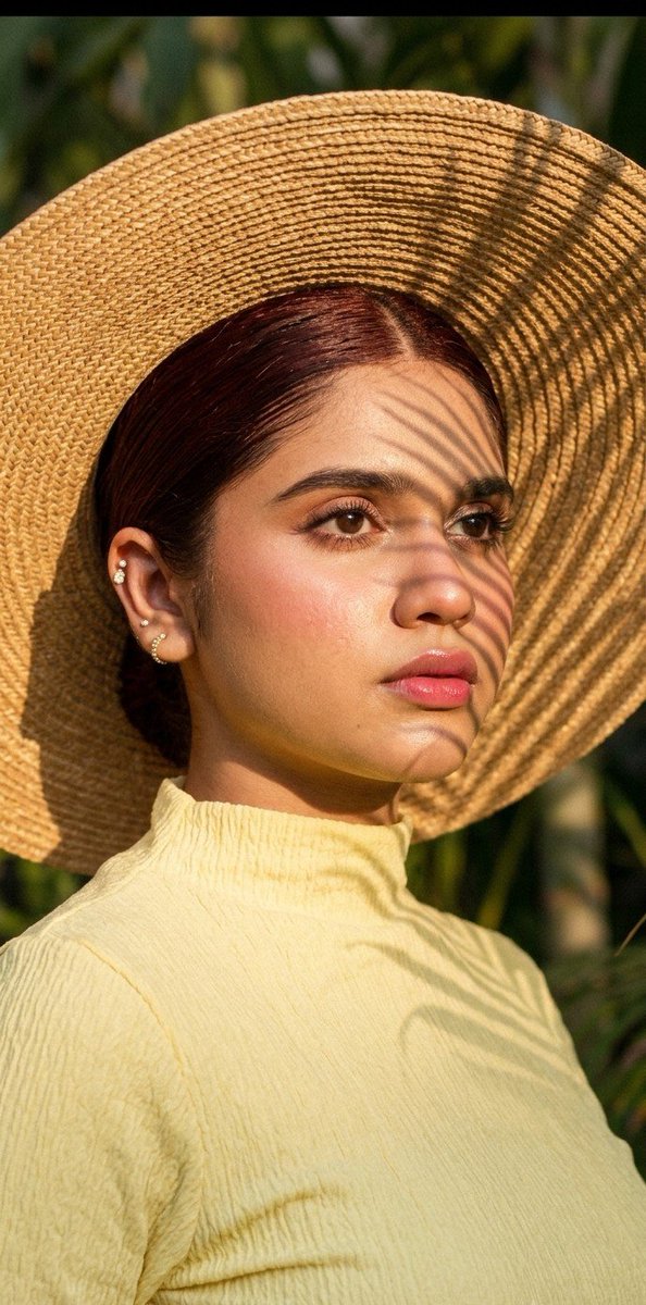 Golden Hour Straw Hat Portrait in Yellow Dress — AI result, variation 2 of 2