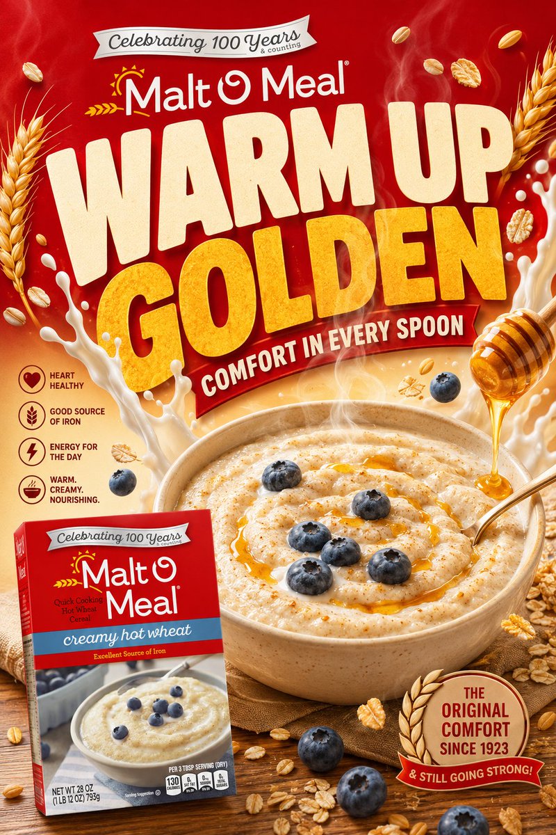 Golden Morn Cereal Breakfast Poster Campaign — AI result, variation 3 of 4