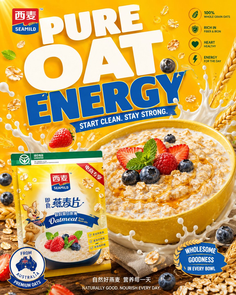 Golden Morn Cereal Breakfast Poster Campaign — AI result, variation 4 of 4