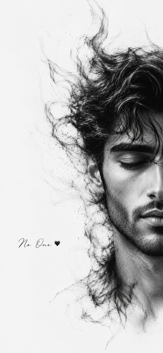 Graphite Smoke Portrait With Handwritten Text — AI result, variation 2 of 2