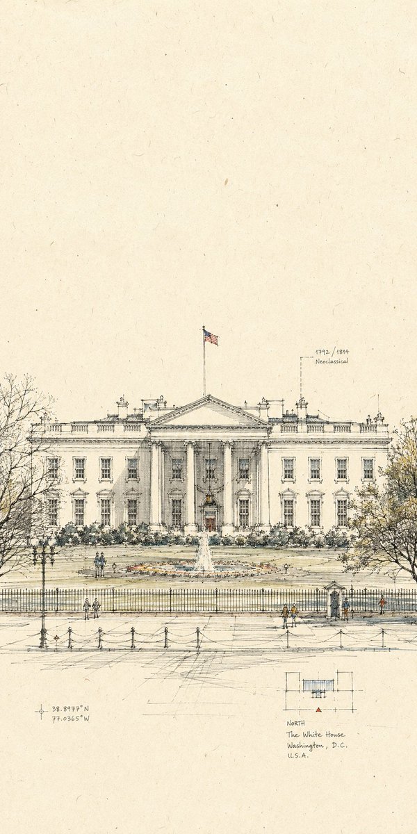 Great Hall of the People Line Sketch Prompt — AI result, variation 2 of 4