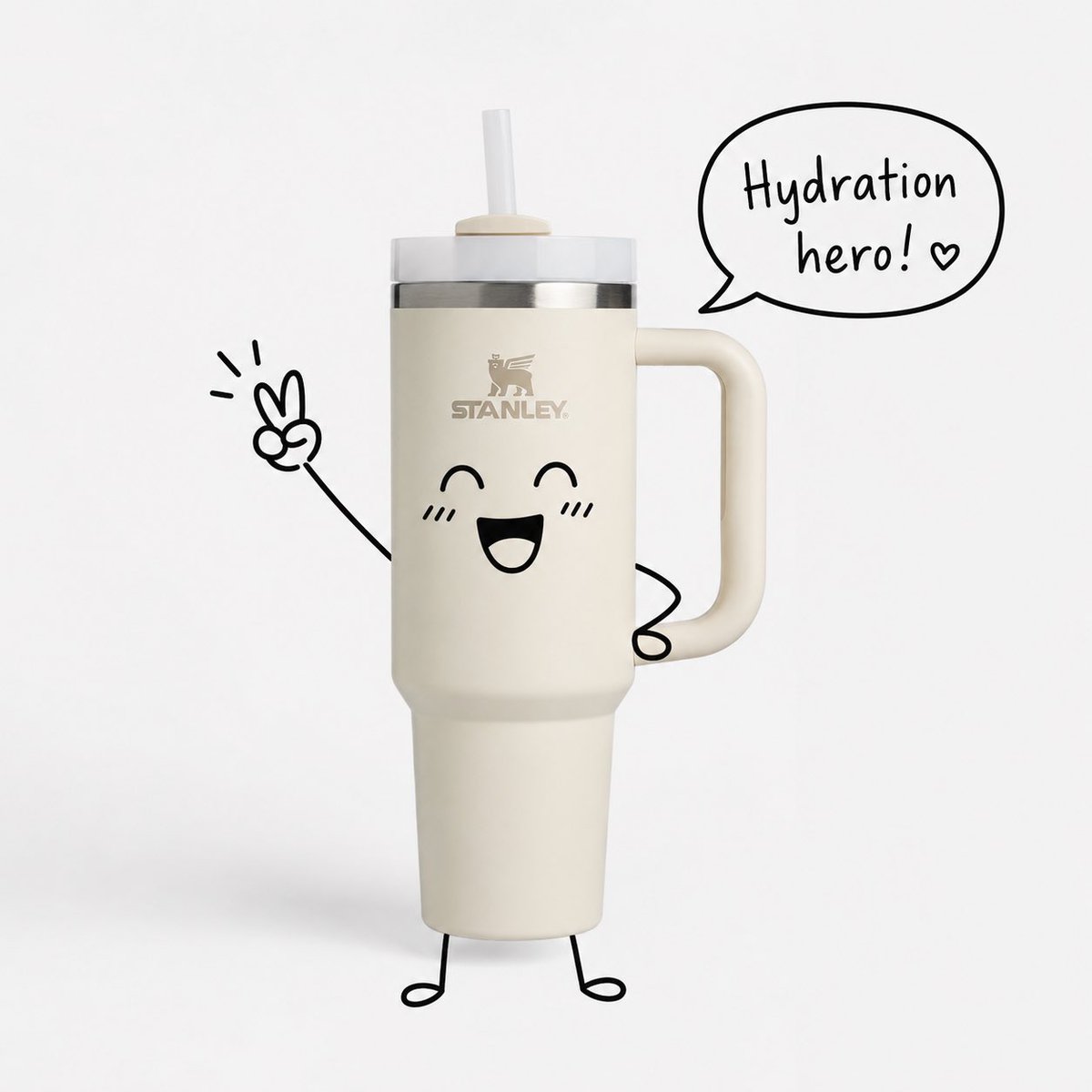 Hand-Drawn Doodle Character on Product Photo — AI result, variation 4 of 4