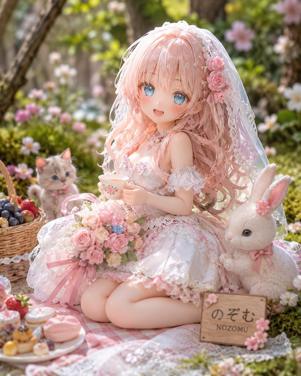Handmade Forest Picnic Miniature Character Photo — AI result, variation 2 of 4