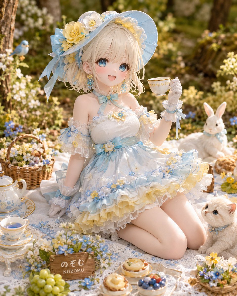 Handmade Forest Picnic Miniature Character Photo — AI result, variation 3 of 4