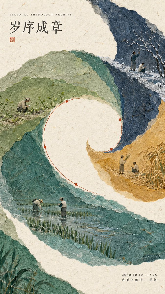 Handmade Paper Color Fields Exhibition Poster — AI result, variation 2 of 4