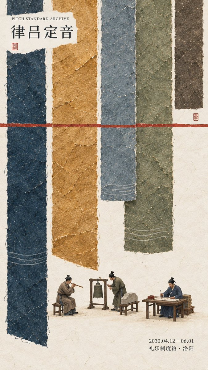 Handmade Paper Color Fields Exhibition Poster — AI result, variation 3 of 4