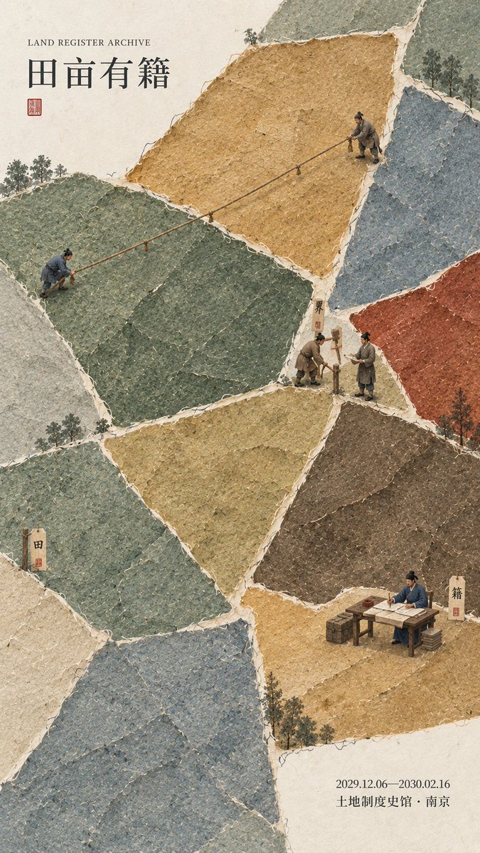 Handmade Paper Color Fields Exhibition Poster — AI result, variation 4 of 4