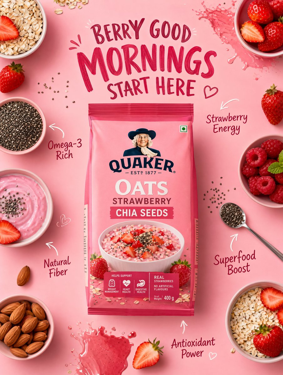 Healthy Breakfast Flat-Lay Ad Poster — AI result, variation 2 of 2