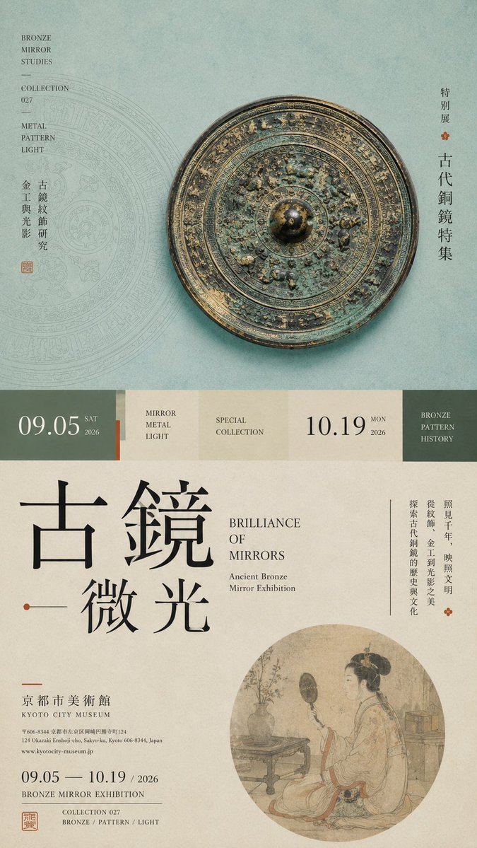 Horizontal-Split Exhibition Poster With Layered Type — AI result, variation 2 of 4