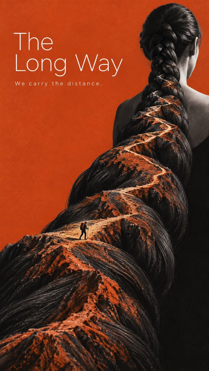 Human Landscape Illusion Art Film Poster — AI result, variation 2 of 4