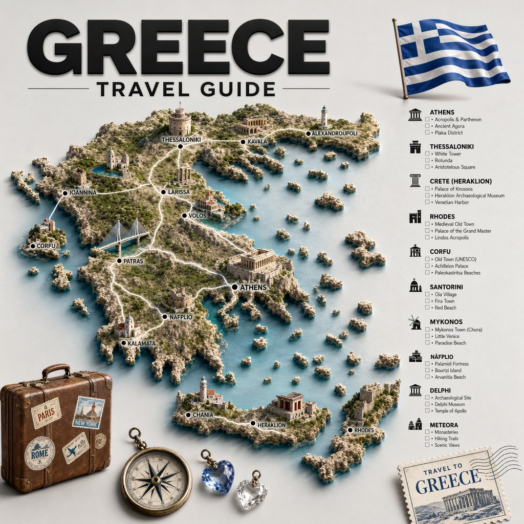 Hyper-Realistic Relief Map Travel Infographic — AI result, variation 3 of 4