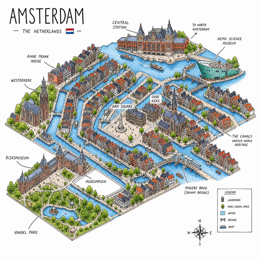 Isometric City Map in Pen and Ink — AI result, variation 4 of 4