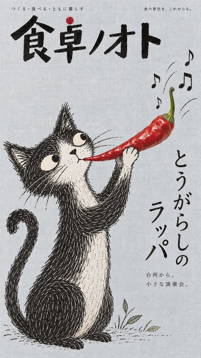 Japanese Food Magazine Cover With Hand-Drawn Illustration — AI result, variation 4 of 4