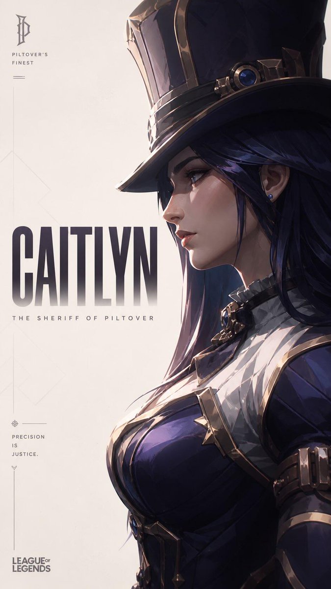 Jinx Side-Profile Thick Paint Poster — AI result, variation 2 of 2