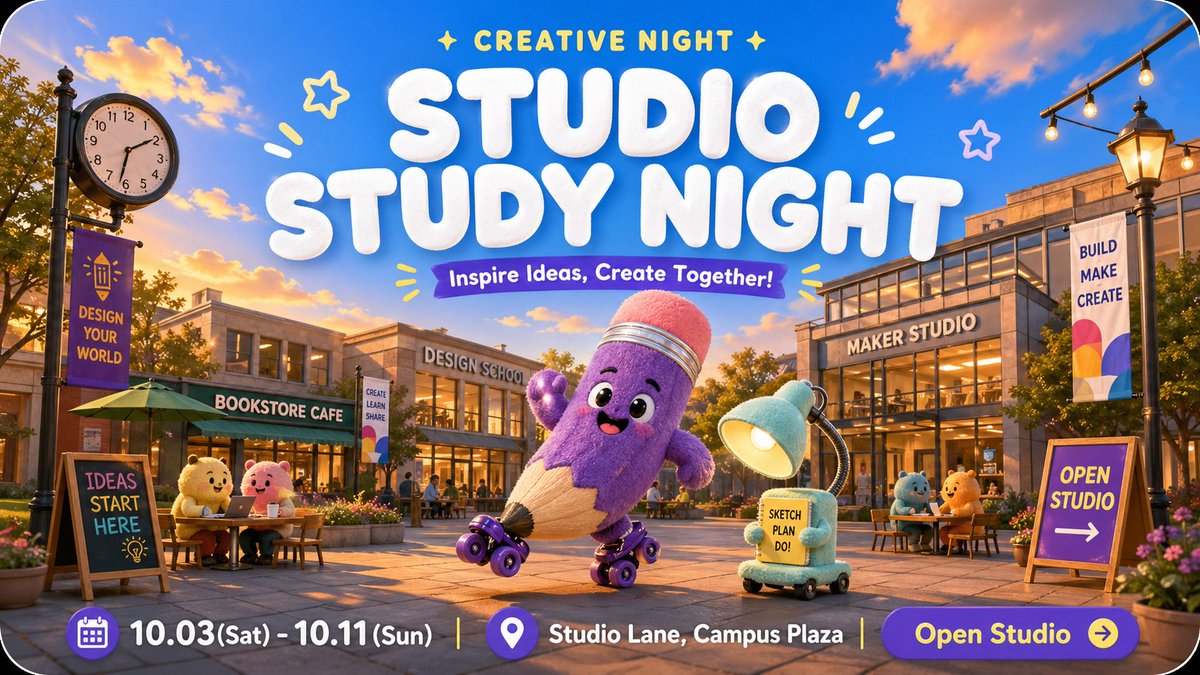 JSON Event Poster System With Fuzzy Mascots — AI result, variation 3 of 4