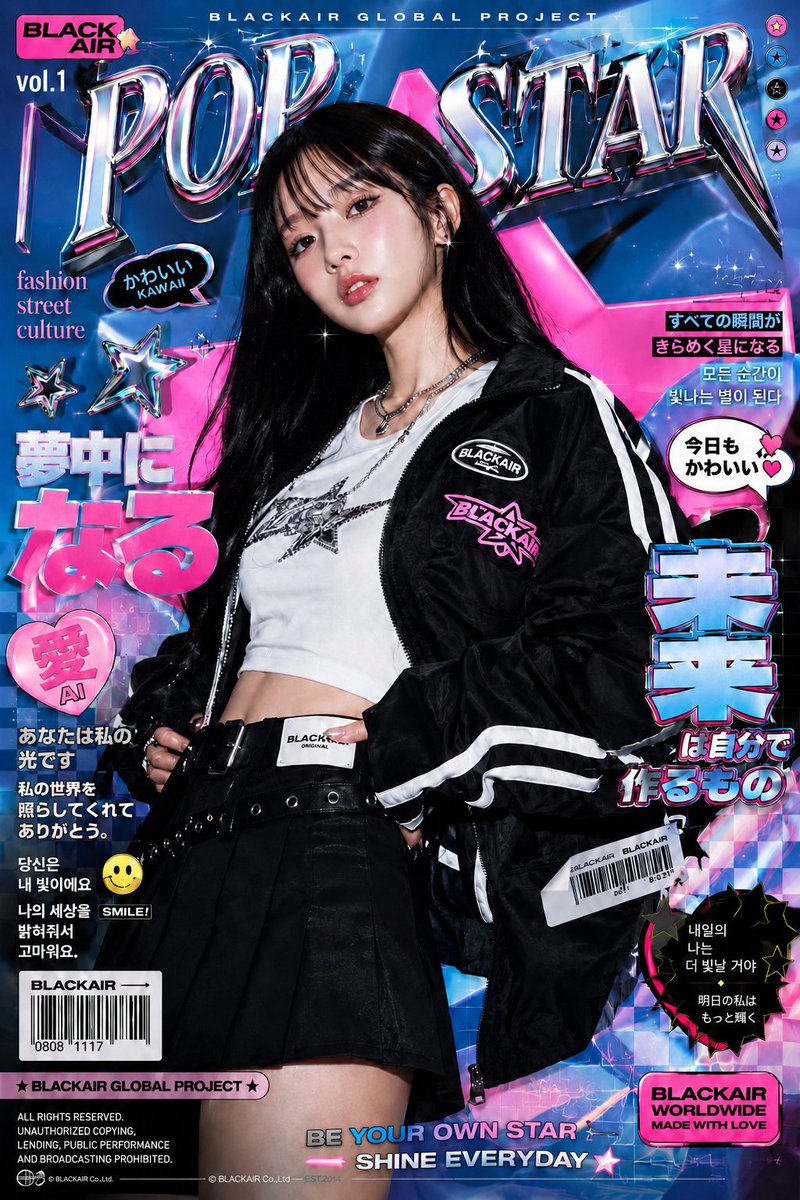 K-Fashion Pop-Art Collage Poster Design — AI result, variation 4 of 4