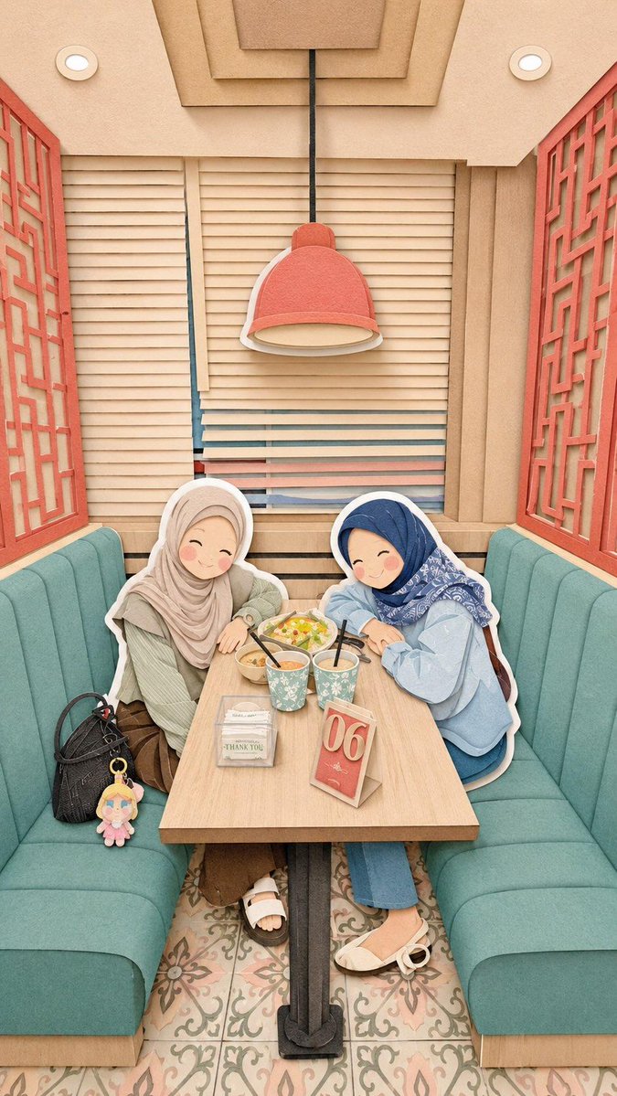 Kawaii Pastel Cafe With Chibi Characters — AI result, variation 2 of 3