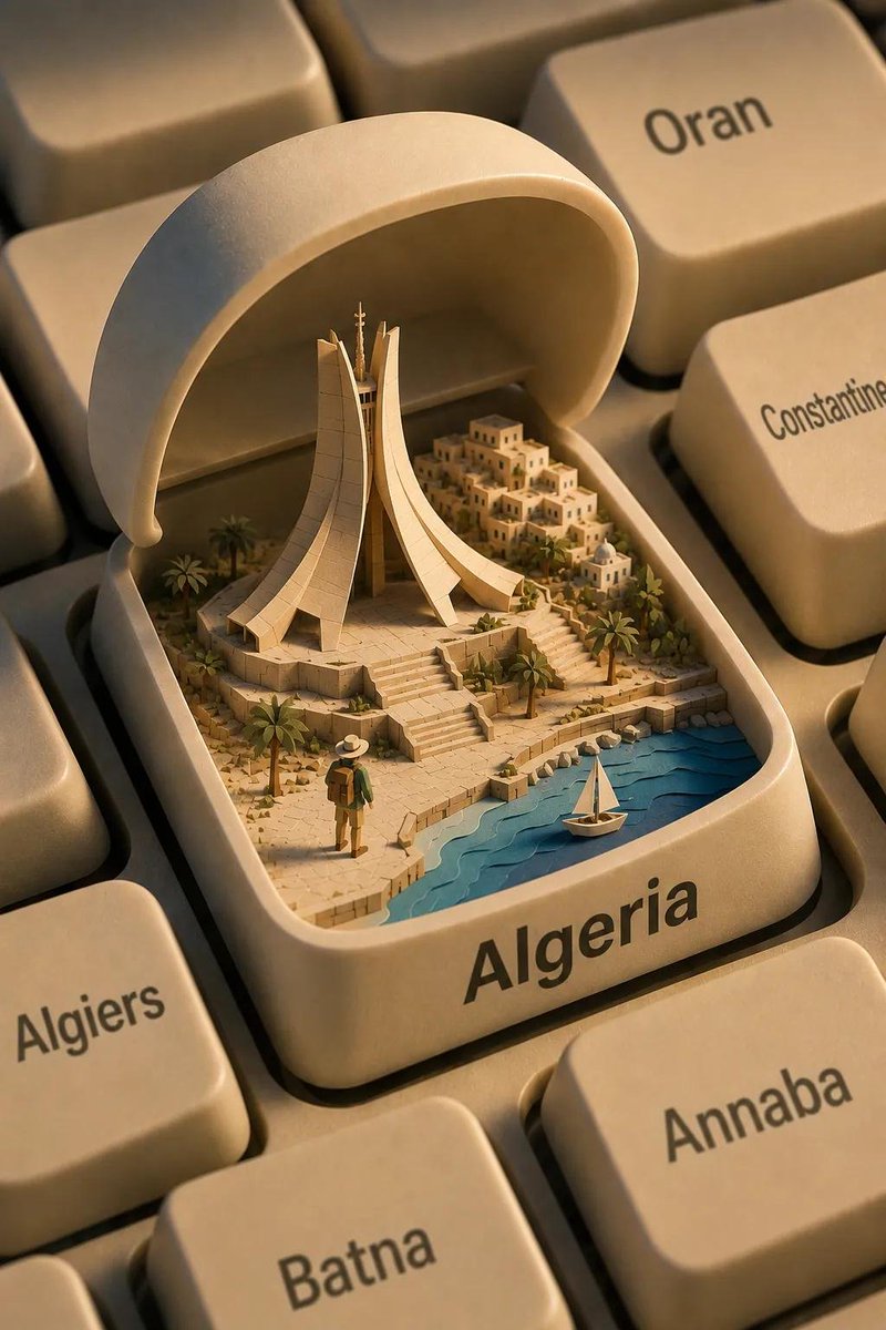 Keyboard Key Travel Diorama in Isometric Style — AI result, variation 2 of 3