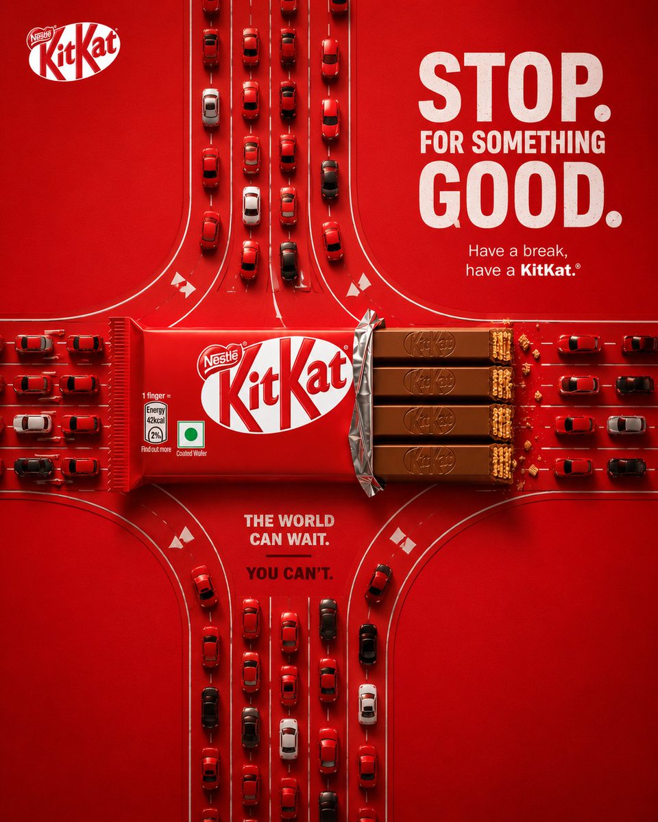 KitKat Break Interruption Poster in Red — AI result, variation 2 of 4