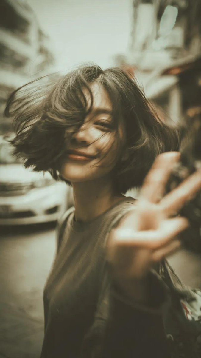 Laughing Peace Sign Y2K Street Portrait — AI result, variation 3 of 4
