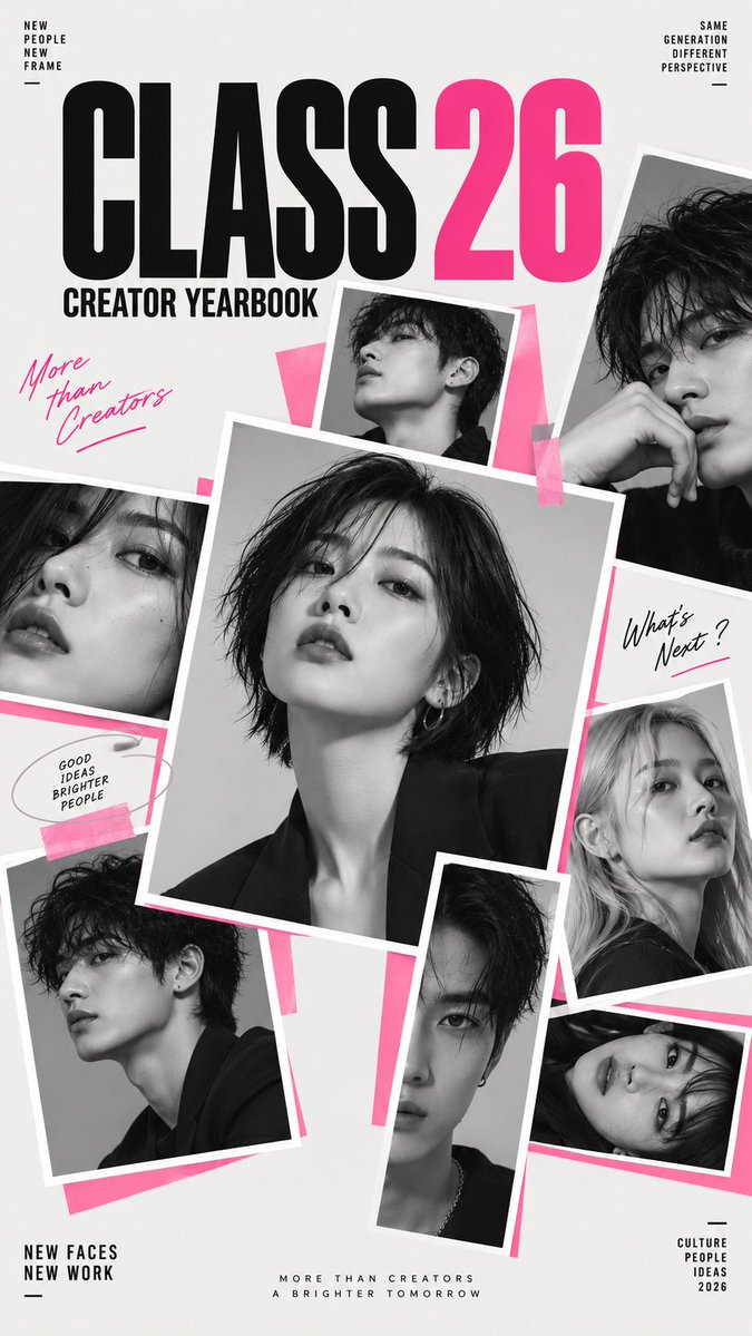 Layered Group Portrait Magazine Cover Layout — AI result, variation 2 of 4