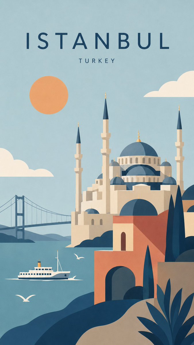 Layered Paper Cut City Travel Poster — AI result, variation 3 of 4