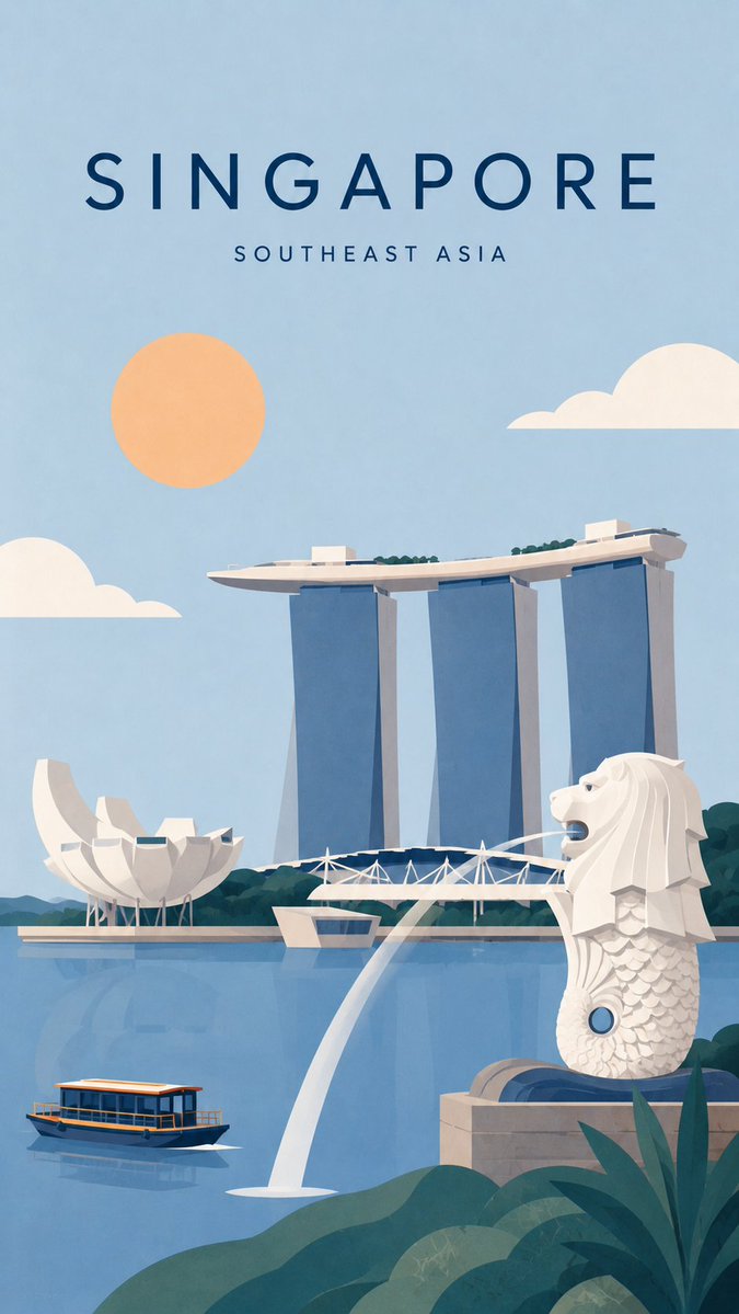 Layered Paper Cut City Travel Poster — AI result, variation 4 of 4