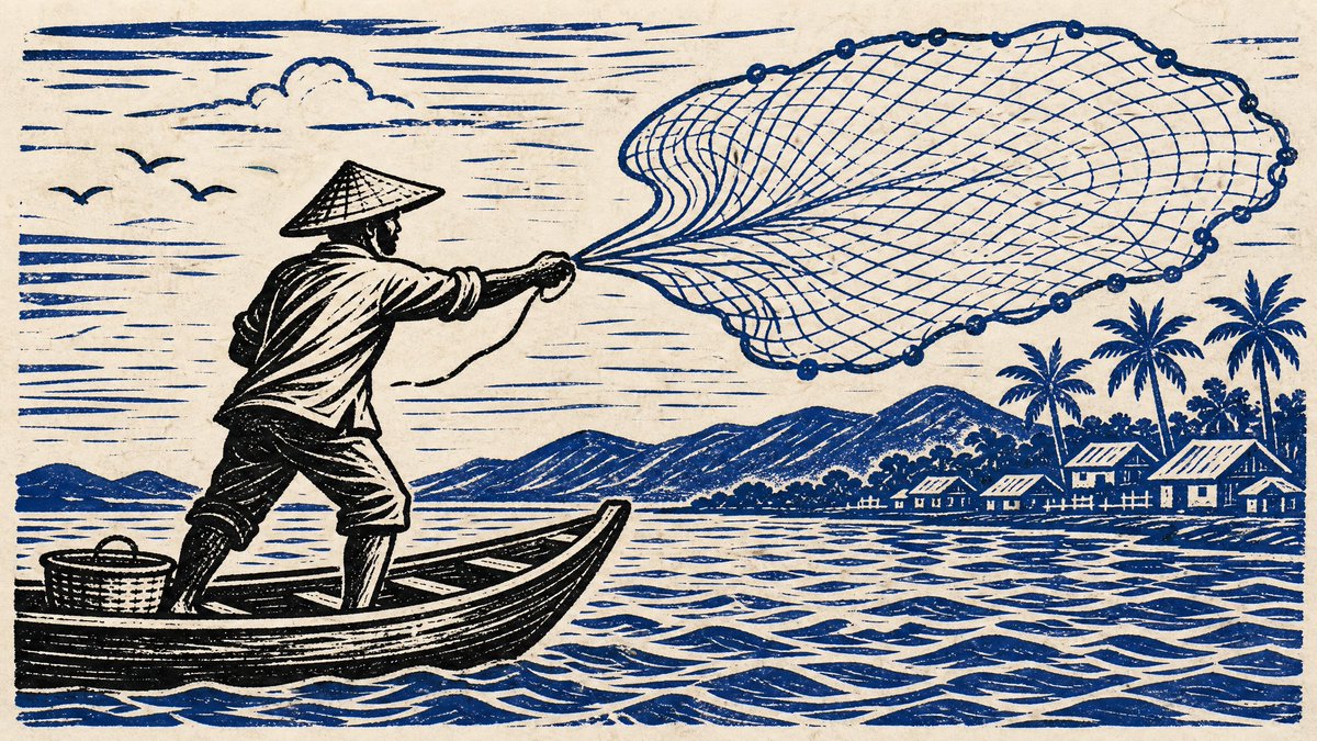 The picture reads like a hand-carved block print pulled onto rough paper. Bold gouged lines and a single ink color give the subject a graphic, rustic punch…
