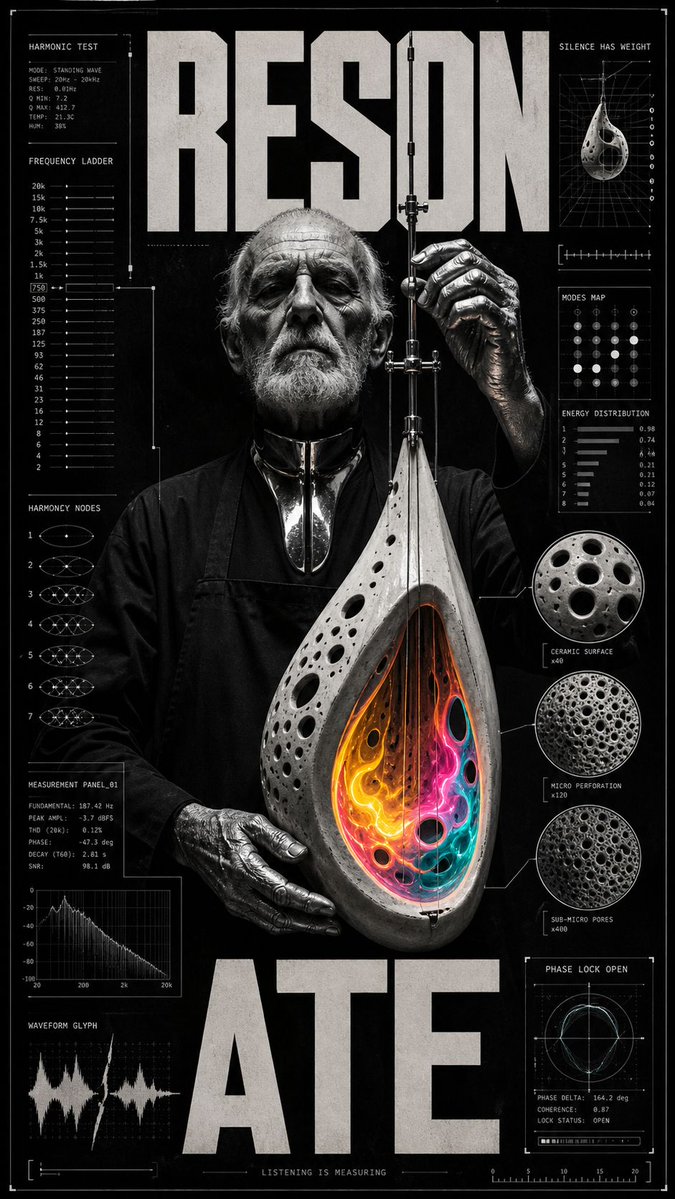 Liquid Metal Figure Editorial Poster in Monochrome — AI result, variation 3 of 4