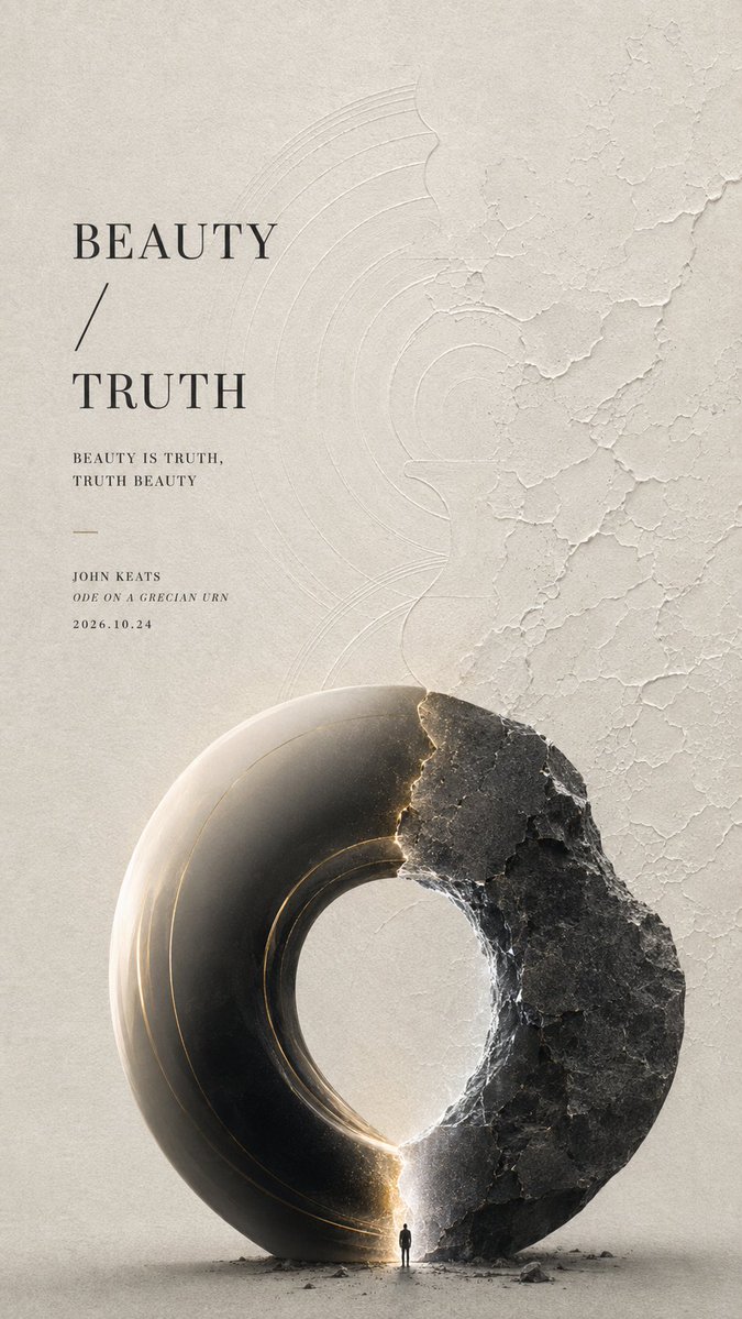 Literary Quote Poster With Sculptural Object — AI result, variation 4 of 4
