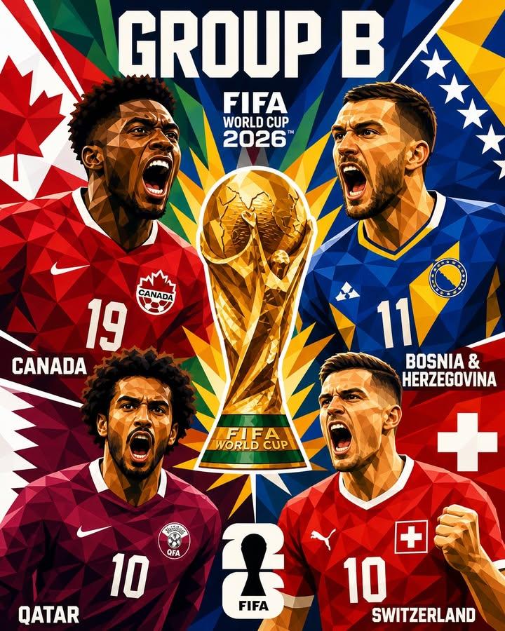 Low-Poly World Cup Group Poster Design — AI result, variation 4 of 4