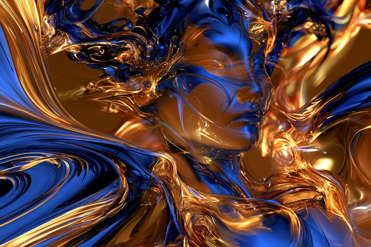Luminous Liquid Color Streams Around a Subject — AI result, variation 2 of 4