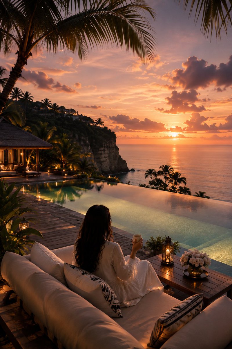 Luxury Lakeside Travel Editorial Ad Prompt — AI result, variation 4 of 4