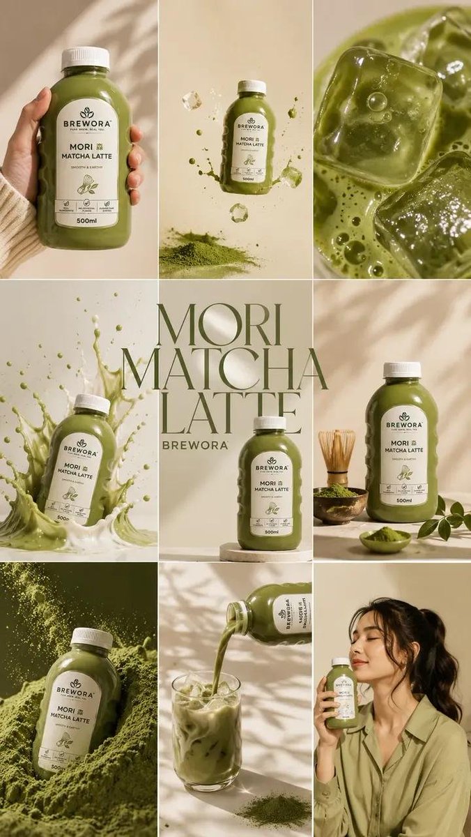 Luxury Product Campaign Collage in Beige Editorial Style — AI result, variation 3 of 4